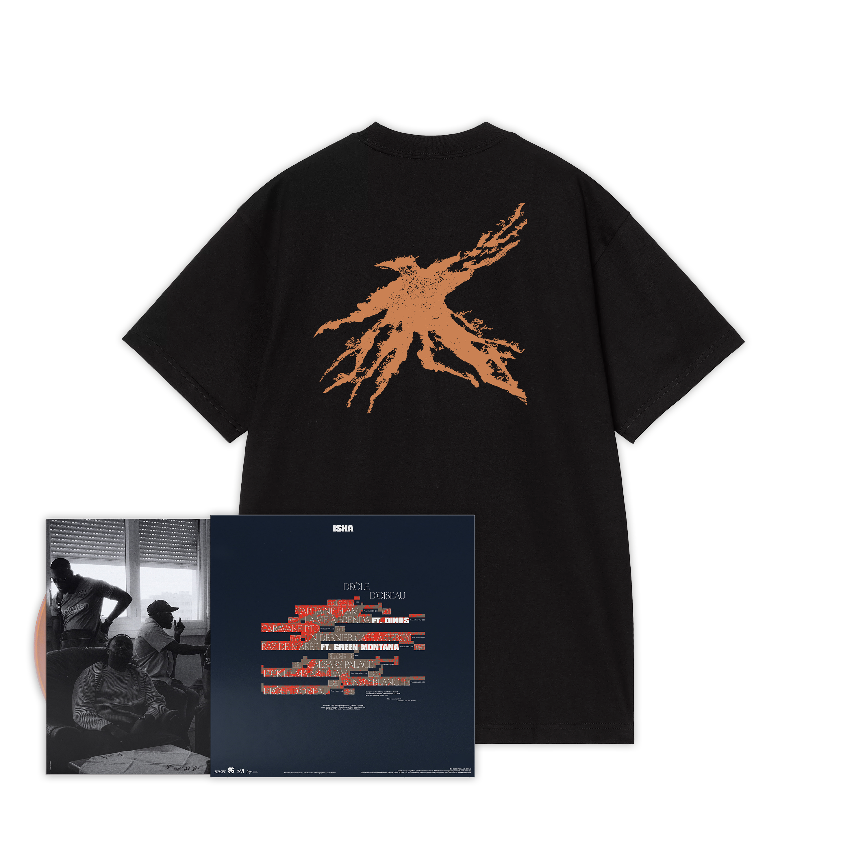 Vinyle + t-shirt “Drôle d'oiseau“